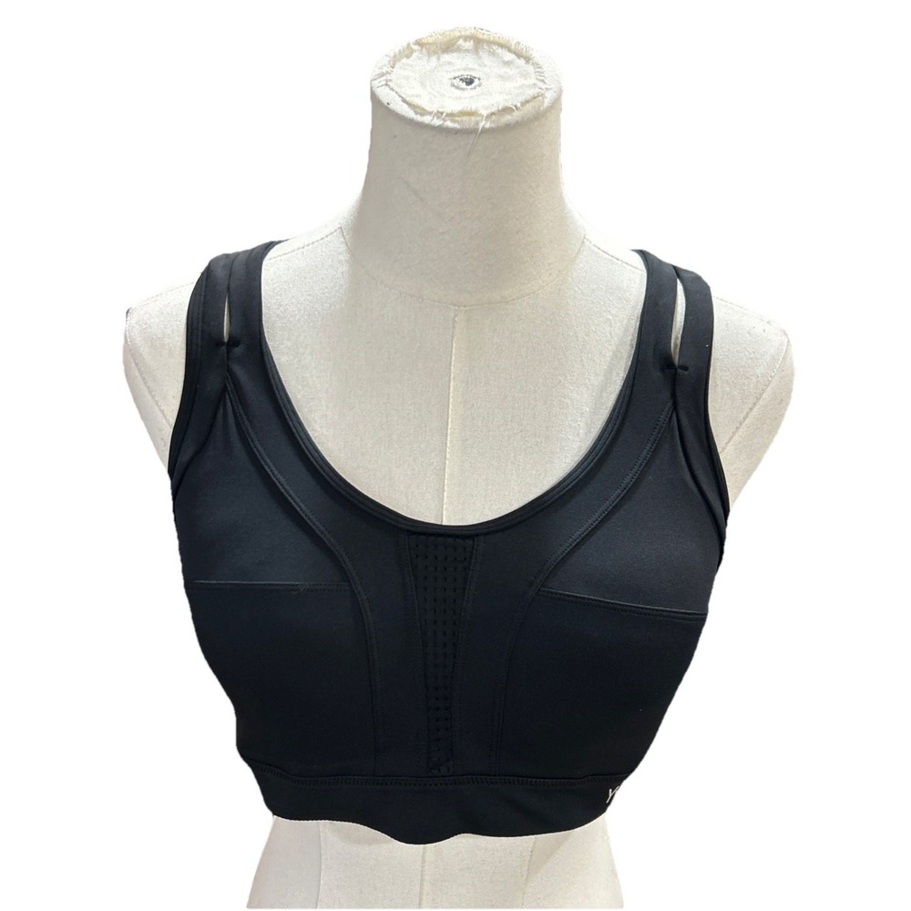 Yvette Womens High Support Sports Bra Black Large Plus H0100003Y Running Gym